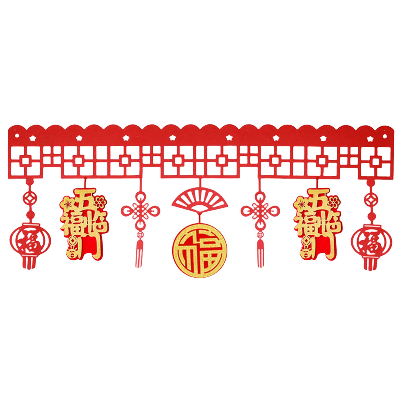 Buxuaaaa C028 Hanging Decoration Decorative Garlands Ornament For Event And Gatherings 2025 New Year Colorful Banners Pendant Easy Install Party Decoration