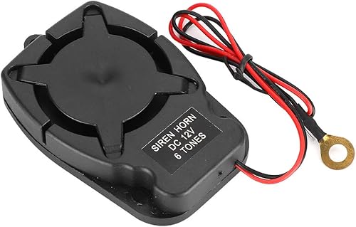 Miniatura 7 de Sirena de alarma de coche DC 12 V  Bocina de alarma antirrobo universal para vehículos, 6 sonidos fuertes, 110dB, sistema de seguridad, accesorio de