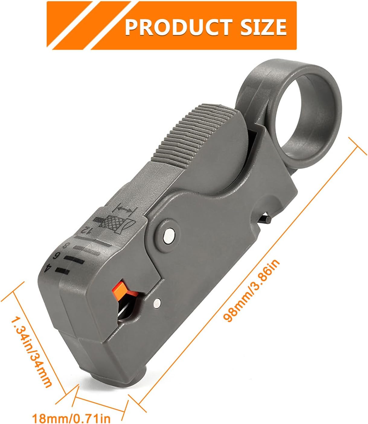 Rotary Coaxial Cable Stripper Cutter Tool, Cable Stripper Coaxial Wire Coax Stripping Tool RG6 RG62 RG58 RG59 Universal (Pack of 2)