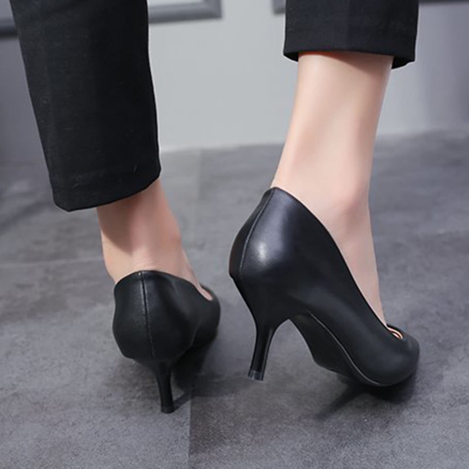 Absatzschuhe Damen Elegant Spitz Pumps Arbeitspumps Mit Stiletto Absatz