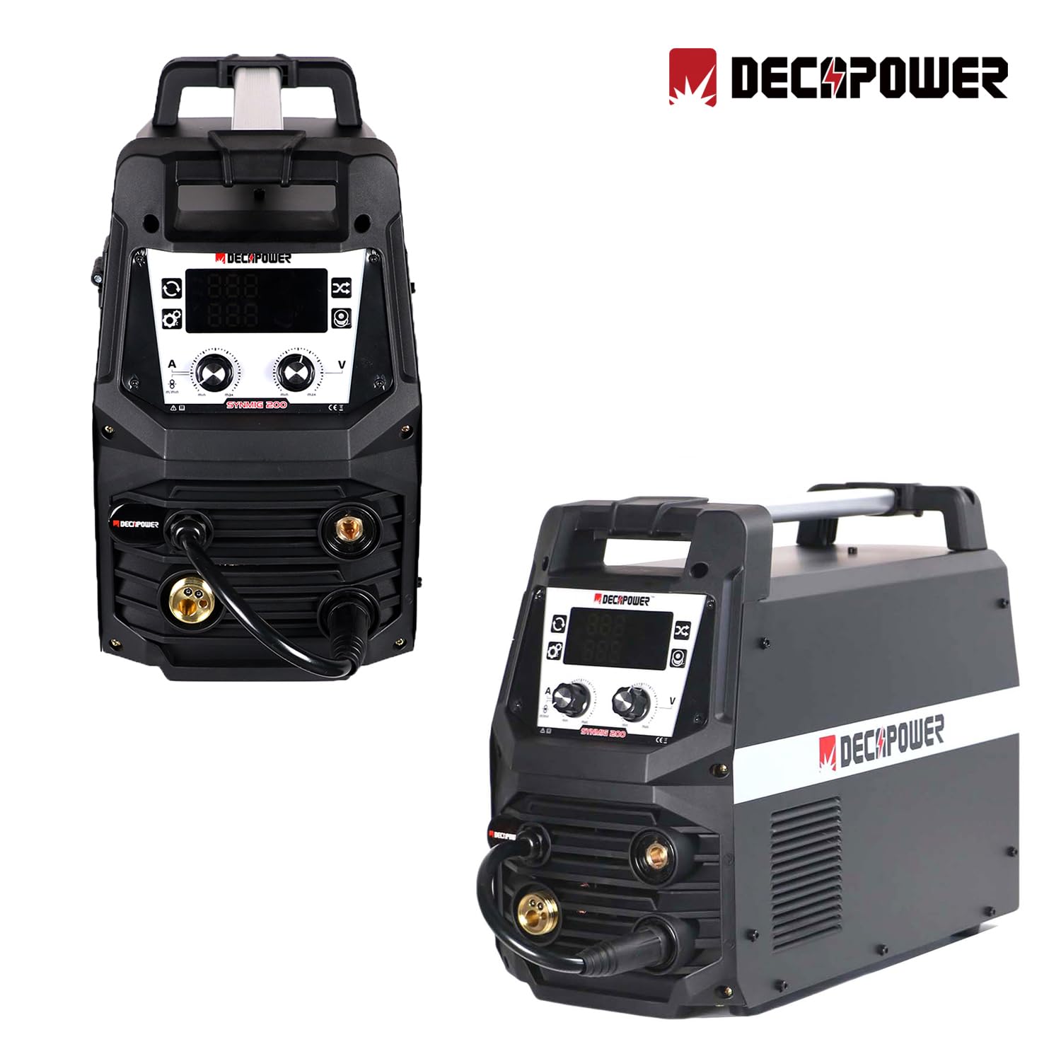 Decapower SYNMIG 200A Poste a Souder MIG avec san gaz Synergie MMA MIG MAG FLUX LIFT TIG 4 en 1 Équipement de soudage (PACK2)