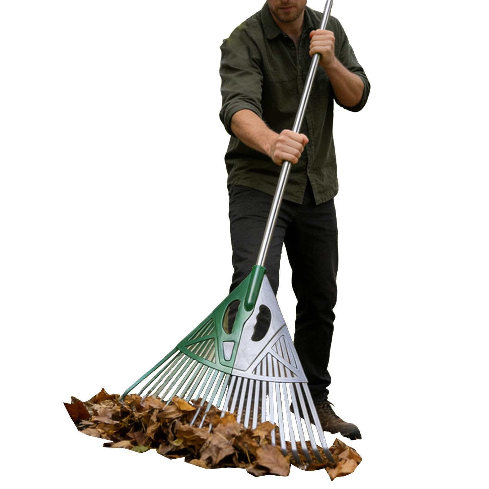 Rastrello Per Foglie Da Giardino Attrezzo rastrellante testa larga manico | Rastrello da prato per foglie ed Per Cortile, , Arbusti, Detriti, Aghi Di Pino, , Prato, Paesaggio, Aut