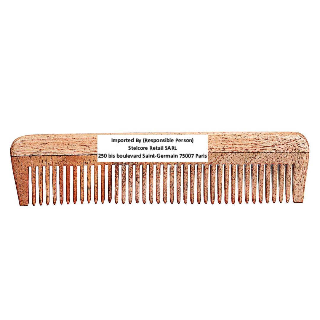 SVATV Handcrafted Neem wood Comb For Detangling Hair For Thick, Curly And Wavy Hair, Non-static And Eco-friendly With Wide Tooth For Grooming Hair Comb - (N-42)