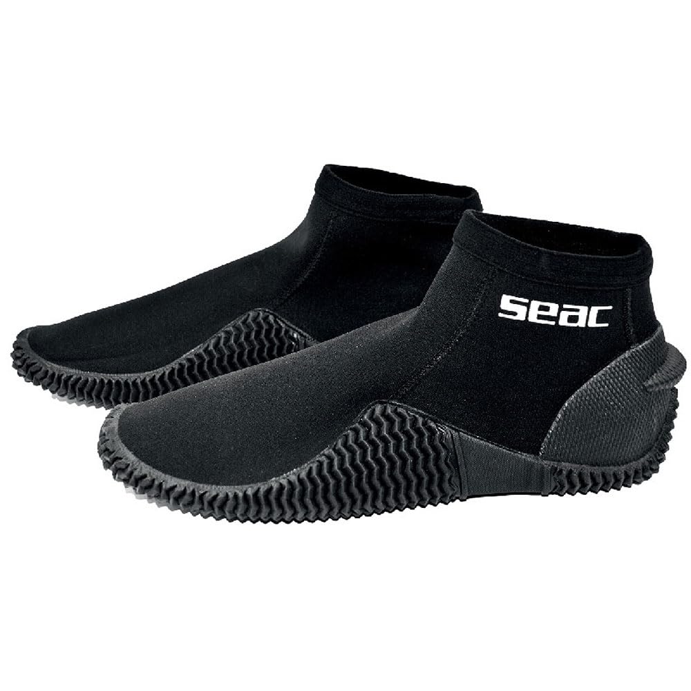 Seac Tropic, Calzari da Subacquea in Neoprene 2 mm con Suola Rigida e Protezioni su Tallone