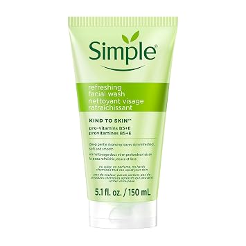 Simple Kind to Skin Face Wash Cleanser for All Skin Types Moisturizing Cleanses and Hydrates 5 oz