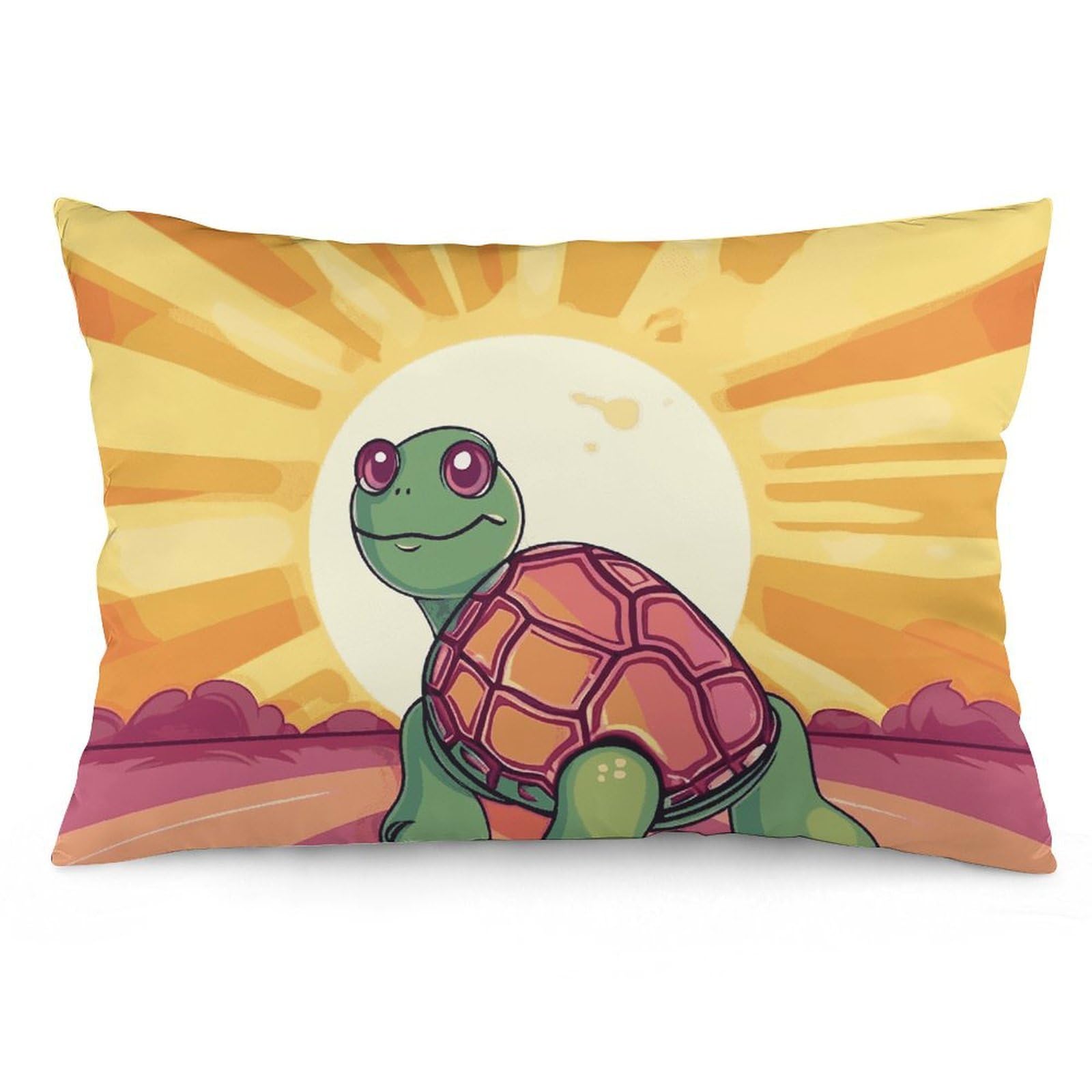 NTVOWPZO 2 Pack Decoration Throw Pillow Covers 16 "x24 Pillowcases Covers Turtle in The Sun Pillowcases Modern Farmhouse Home Decor Sofa Cushions Covers for Couch Bed Living Room