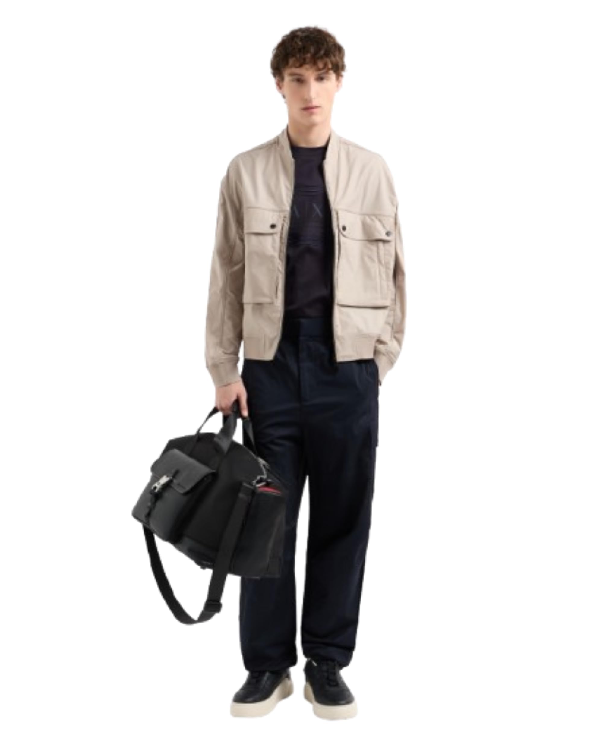 Armani Exchange Herren Deep Navy Men's Blue Edition, Embroidered And Printed Logo,Regular Fit,Blue,M