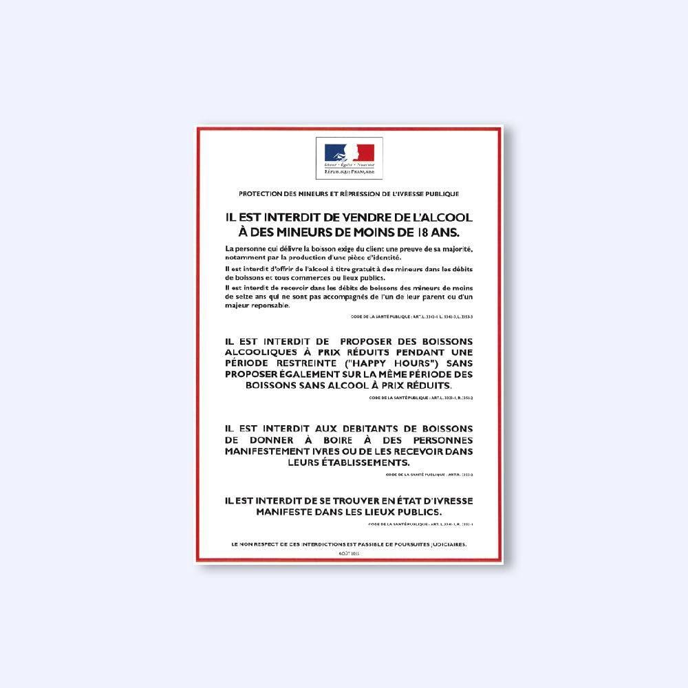 Pack d'Affichages Obligatoires pour Restaurant (8 affichages)