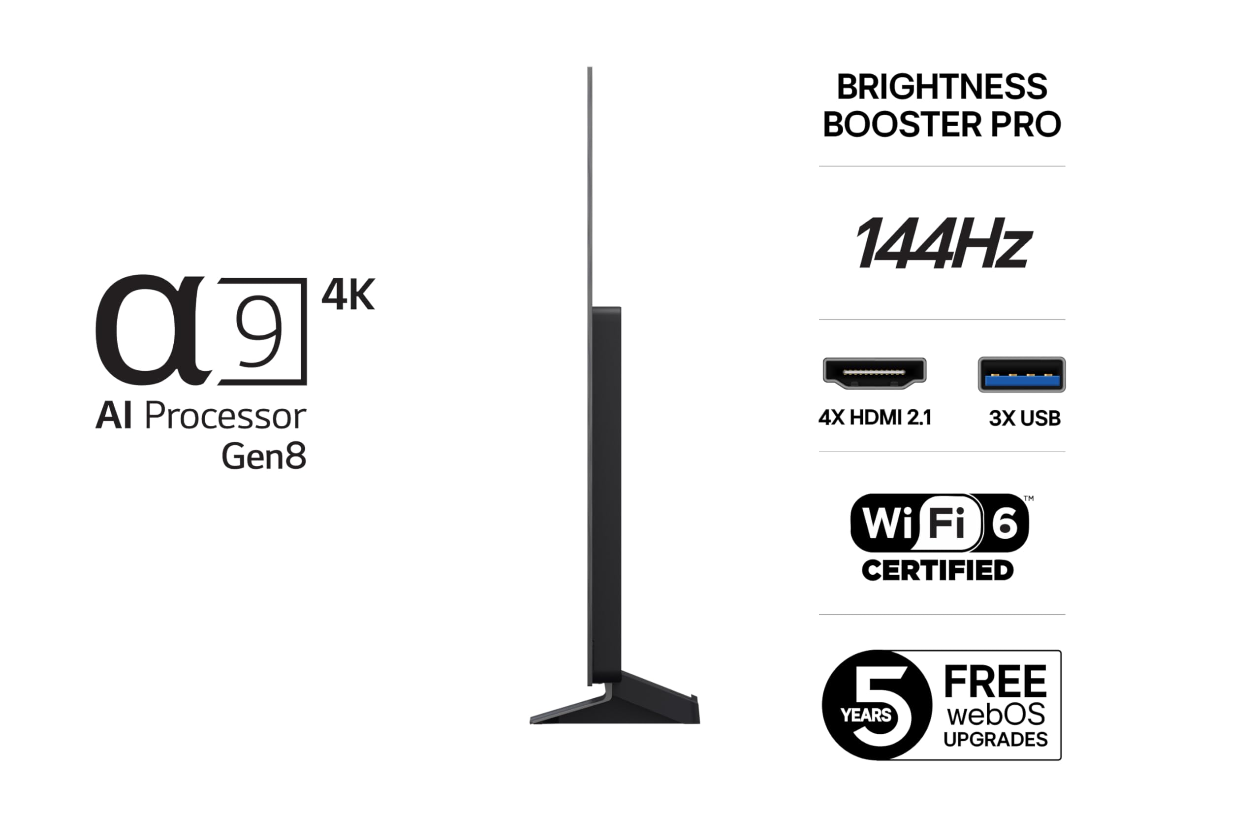 LG OLED65C51LA - TV 65 Pollici, Smart TV, DVB-T2, 4K, OLED, Classe energetica F