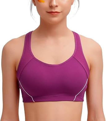 FREETOO 3D High Impact Sports Bra - Seamless Lightweight Quick-Drying Running Bras for Women Workout Gym Activewear Fitness