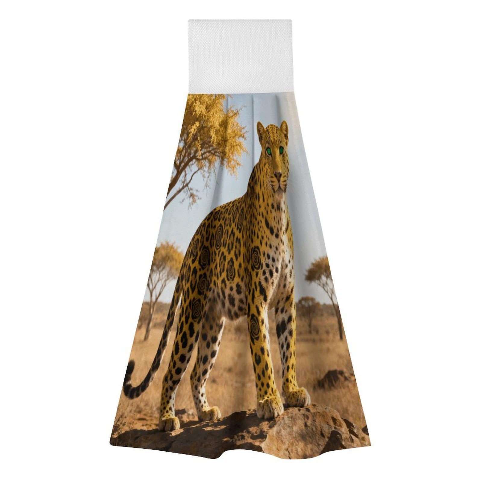 LZQPOEAS Leopard Hand Towel Reusable Polyester Towel Quick Dry Microfiber Washcloths, Reusable Lint Free Cleaning Towels for Bathroom Kitchen Hotel Spa Home Daily Use