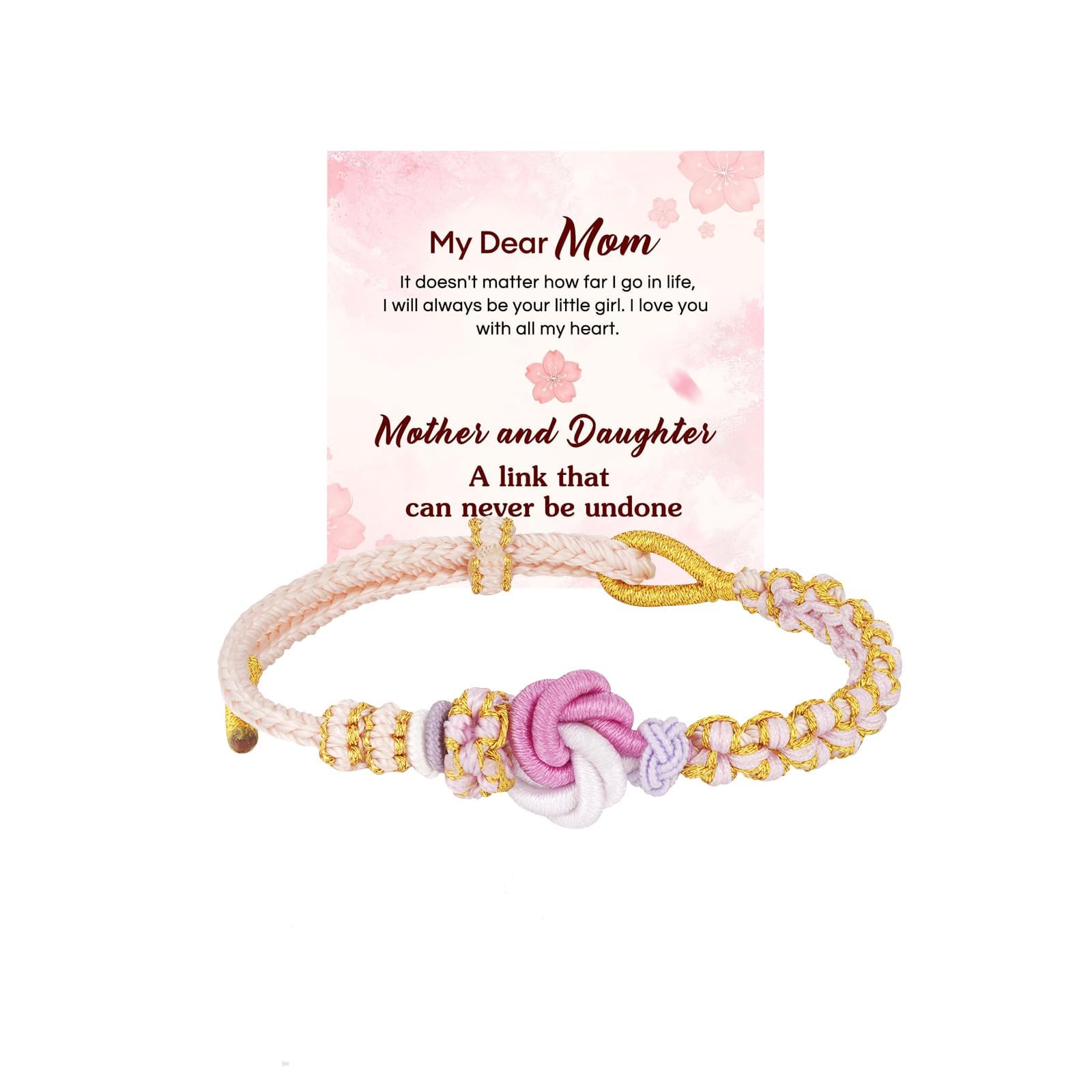 To My Granddaughter-Infinity Forever Love Heart Bracelet, Natural Emperor Stone Double Layer Purple Beaded Woven Wrap Bracelets Adjustable Mind Peace Gift Jewelry