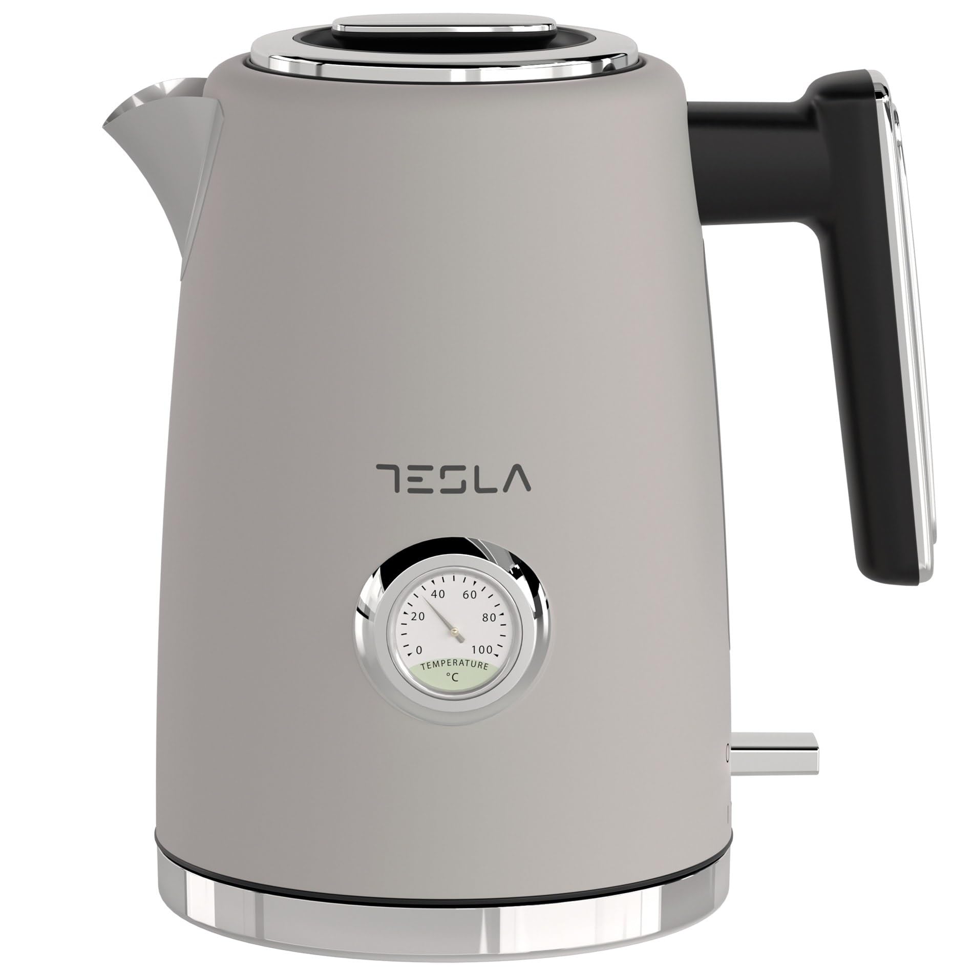 Tesla KT600CX - Bollitore elettrico, capacità 1,7 l, potenza 2200 W, filtro rimovibile e facile da pulire, elemento riscaldante nascosto, base a 360°, risparmio energetico, spegnimento automatico