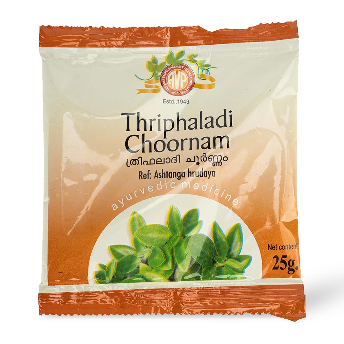 AVP Triphaladi Choornam 40g | Ayurvedic Medicine for Gut and Eyes Health | Contains Triphala Powder and Licorice | For Healthy Eyes and Improves Digestive Health | No Preservatives | No Chemicals