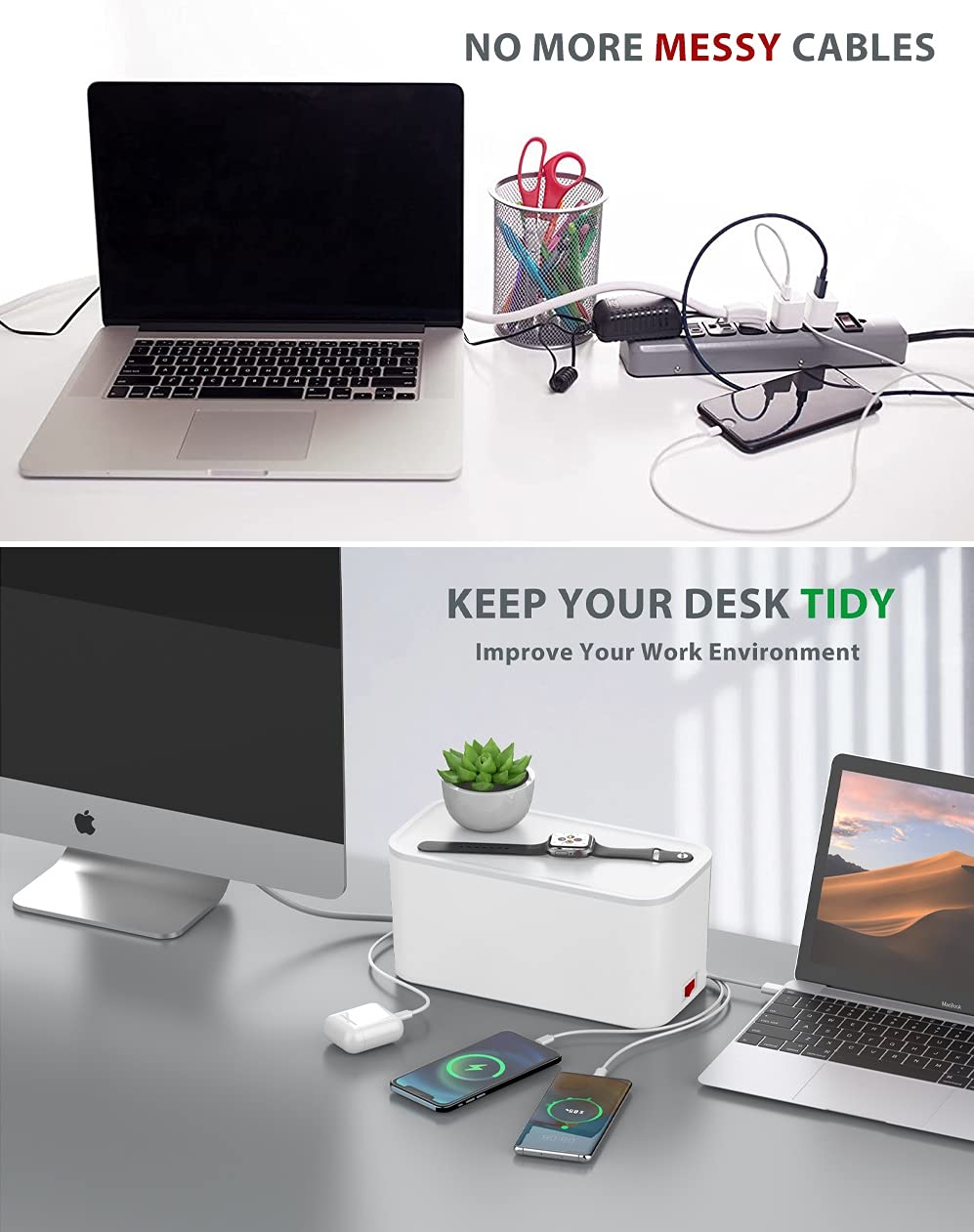 Buy PEGANT 2in1 Power Extension Cord and Cable Management Box, 5