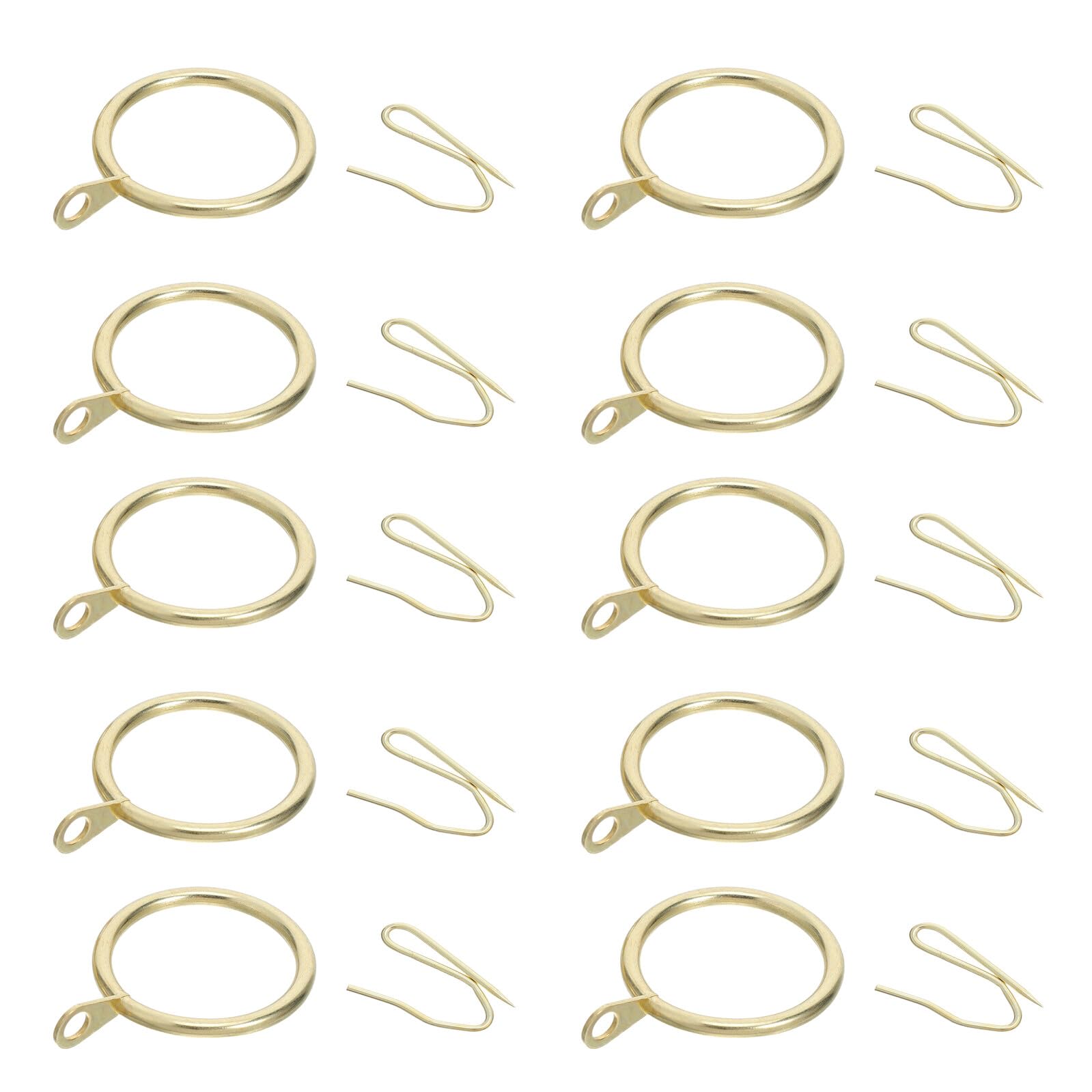 Anillas Metálicas para Cortinas de Ducha 200 Piezas Ganchos Dorados 20X25Mm Anillos Decorativos 30Mm para Baño Ventana y Puerta Accesorios Resistentes para Colgar Cortinas