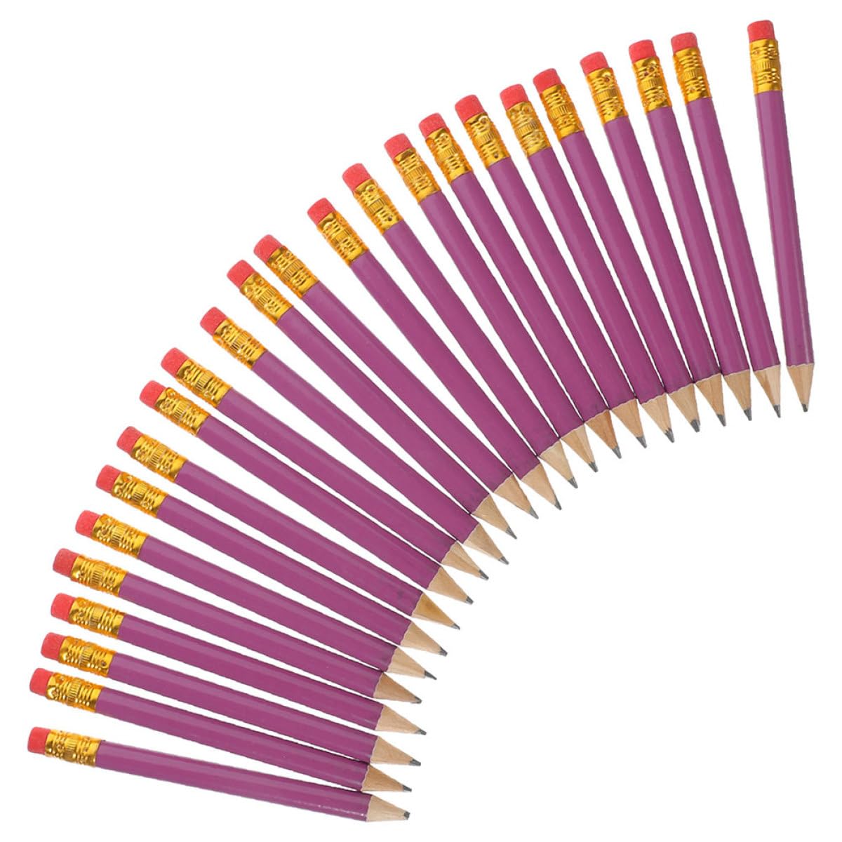 SOIMISS 144 Pezzi Matite di Legno Hb Porpora Piccole e Leggere, Comode da Impugnare, per Studenti e Back To School Party