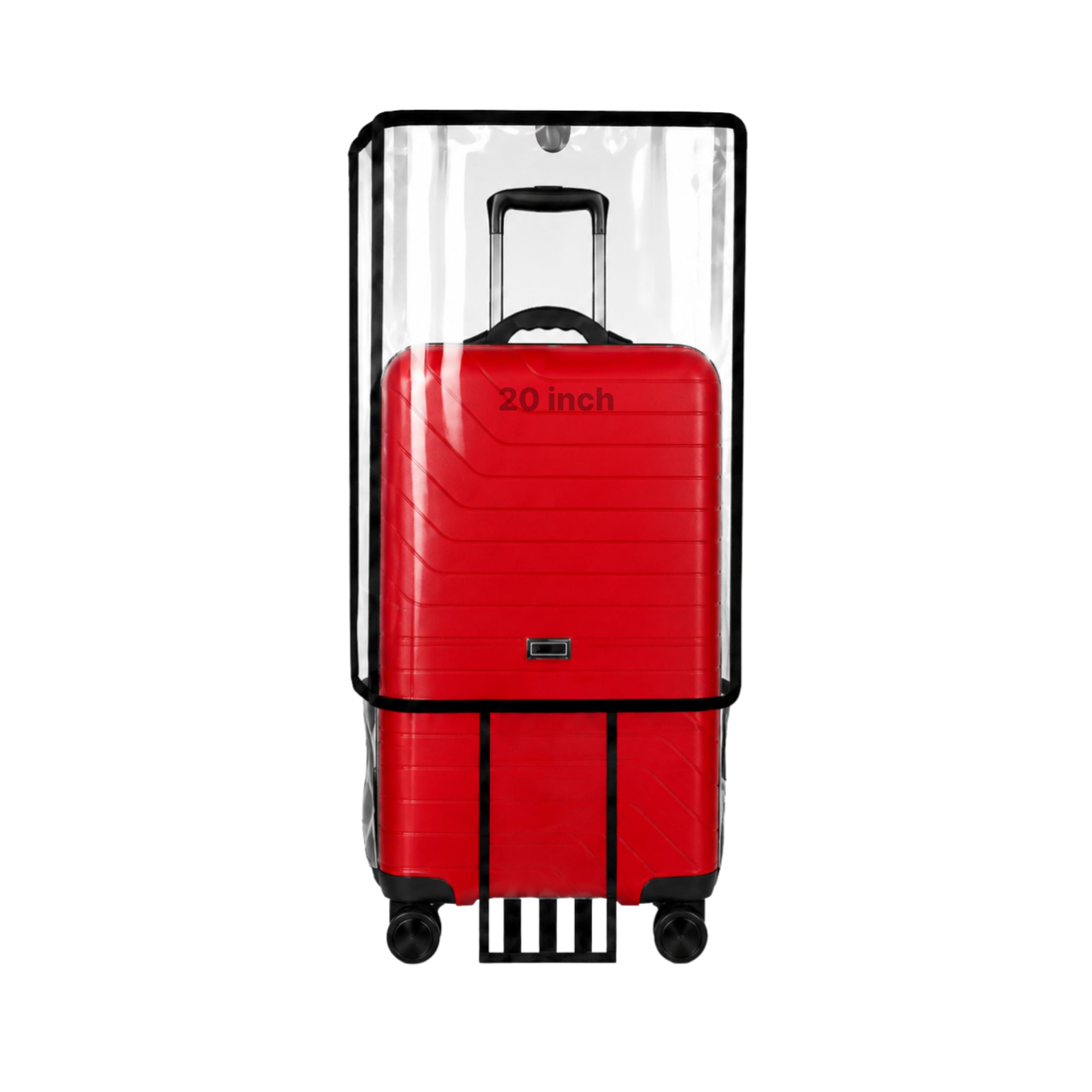 baytsafe Trolley Bag Cover 20 Inch | Waterproof Dustproof PVC Suitcase Protector with Zipper | Transparent Luggage Cover for Cabin & Small Trolley Bags | Travel Baggage Protector-picture-16