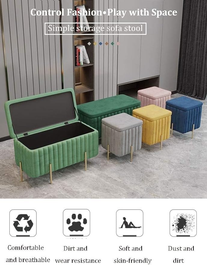 Handgefertigter Rattan-Fußhocker, Aufbewahrungshocker, rund, für Sommer, Freizeit, Make-up, Einweihungsgeschenk, 29 x 29 x 33 cm