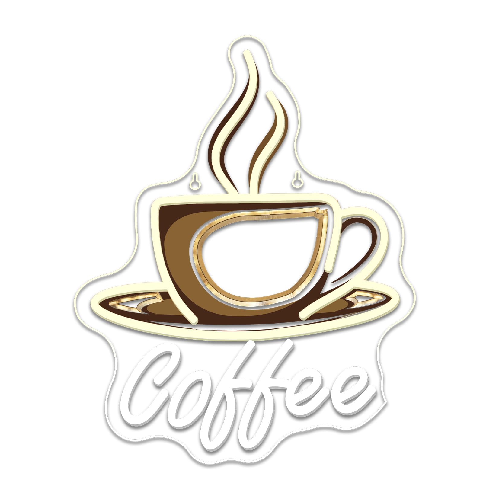 ineonlife Coffee Neon Led,Café Lettre Lumineuse, Neon Mural pour Décoration,Néon Led pour Bistrot,Food Truck Café,Coin Café,Magasin de Boissons,Cuisine,Chambre,Cadeau