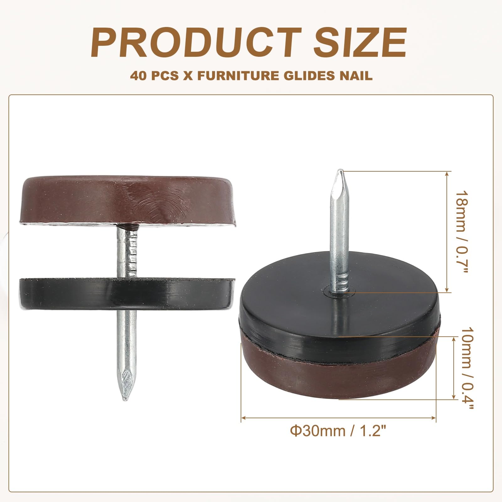 PATIKIL Furniture Sliders 30mm - Image 2