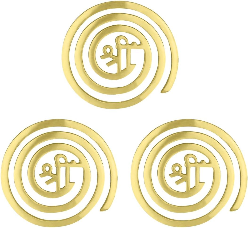 Brass Shree Helix | 4 Inch |Energy Booster Vastu Remedy| Vastu Helix Remedy for Zone Correction |Zonal Placement - NW | Pack of 3