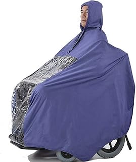 Poncho para Silla De Ruedas con Capucha, Poncho De Verano E Invierno, Adultos Mayores Adultos Mayores Poncho para Silla De Ruedas, Fácil De Llevar Y Almacenamiento