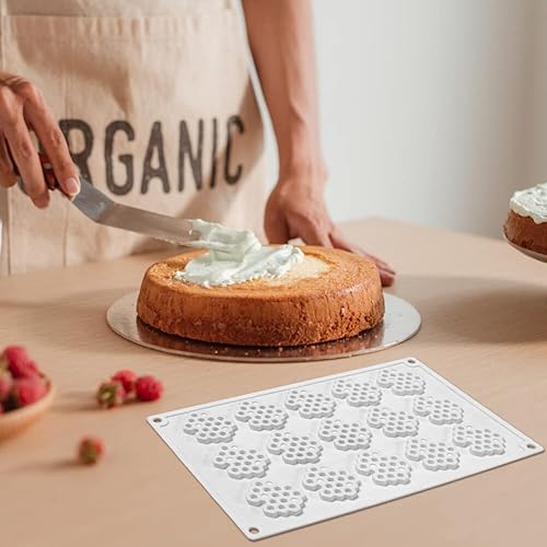 Miniatura 7 de Molde de silicona de panal de abeja 3D de encaje de panal de abeja, moldes de fondant, almohadilla de encaje, para hornear, pastel, chocolate,