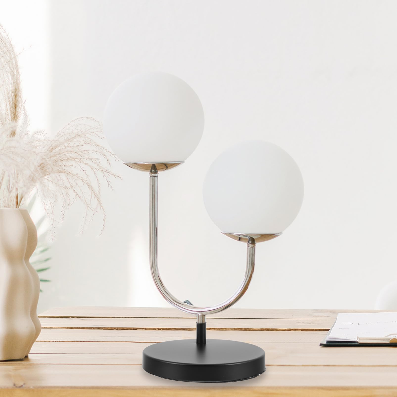 Gatuida Base per Lampada da Scrivania Nero Supporto Stabile per Lampade Braccio Snodabile Accessorio DIY per Illuminazione da Tavolo Elegante e