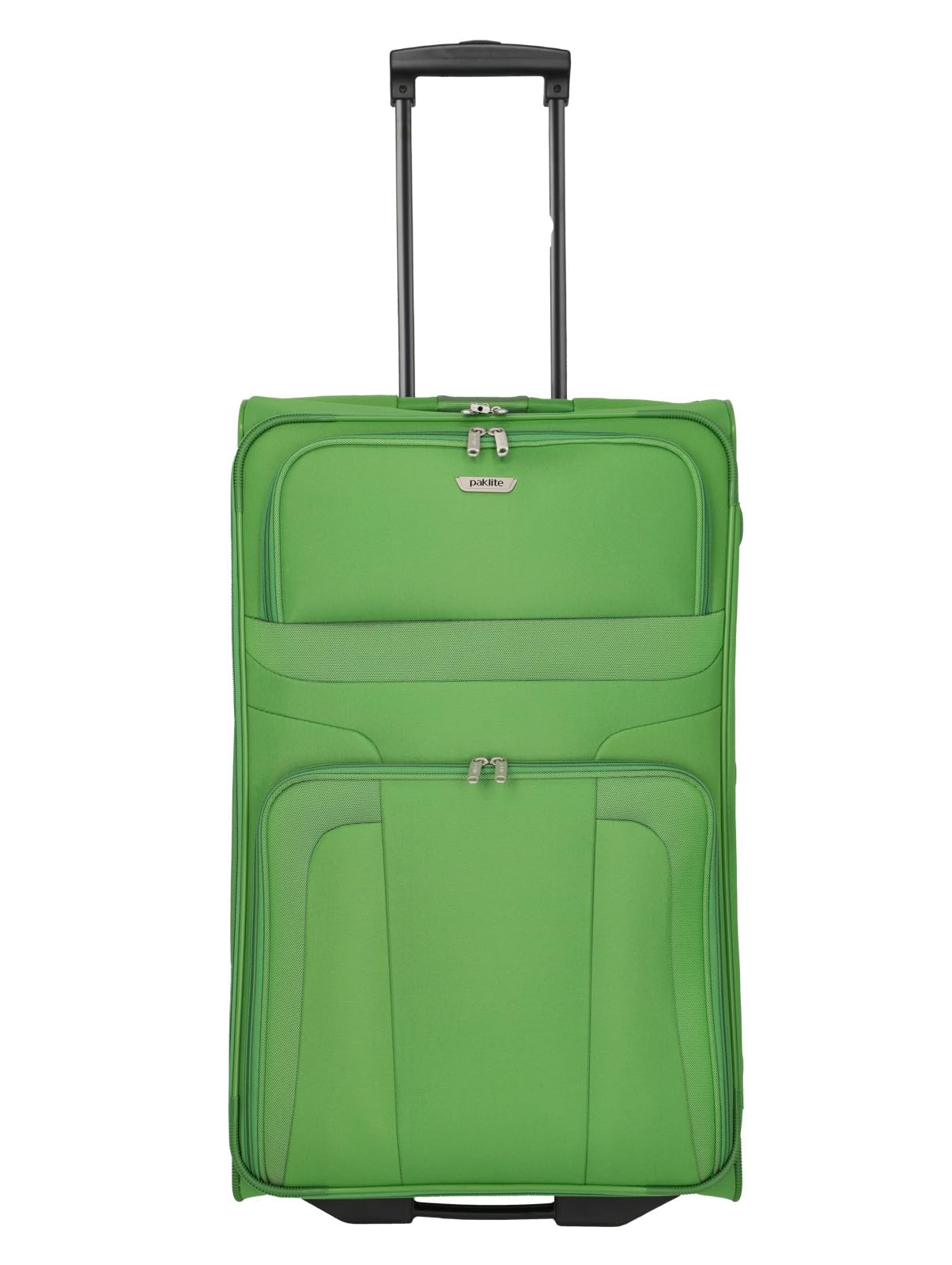 paklite Orlando walizka podróżna na 2 kółkach, średniej wielkości, klasyczna miękka walizka na kółkach o ponadczasowym wzornictwie, zielony, Trolley L (73 cm), Miękki wózek na kółkach z 2 kółkami