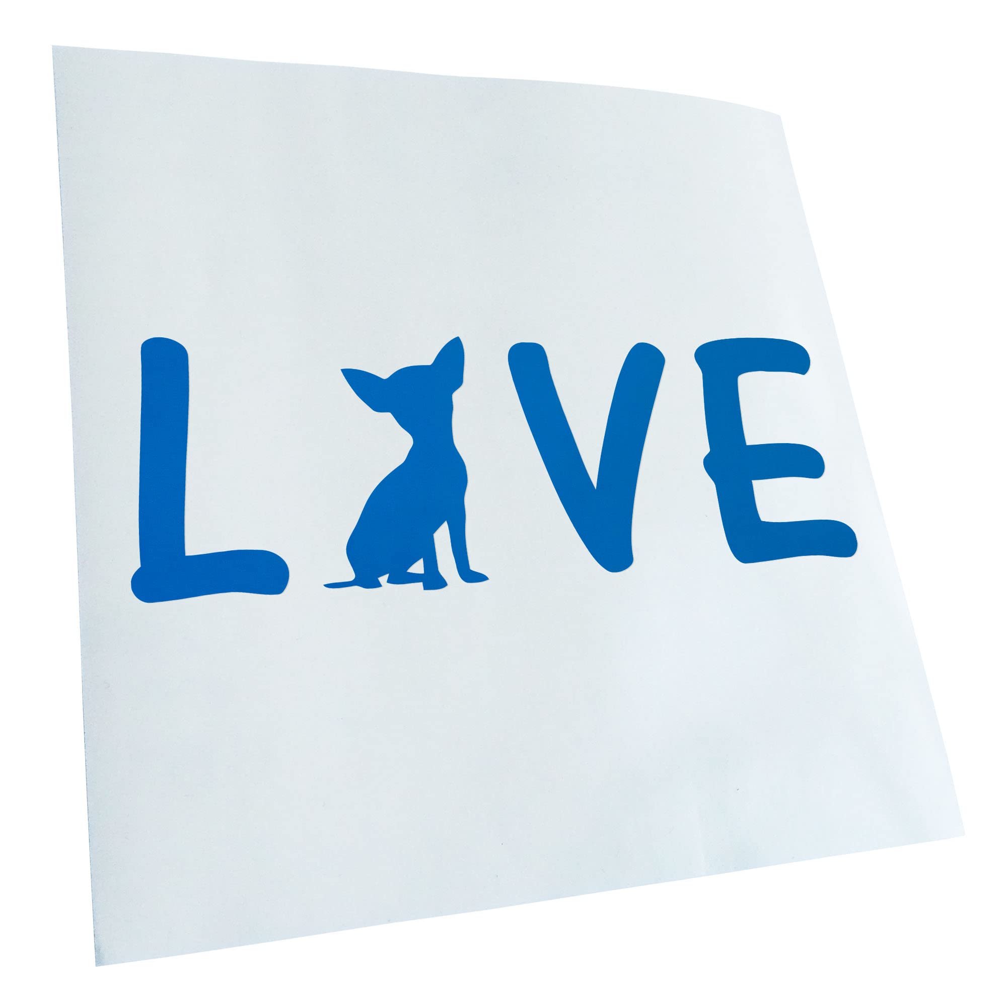 Kiwistar Chihuahua Love Lettering 20 x 7 cm in 15 Colours - Neon + Chrome Sticker