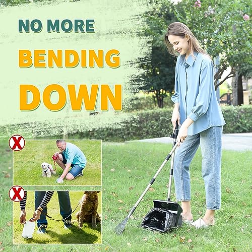 Mayki Upgraded Odorless Pooper Scooper Kit with Swivel Bin  Rake  Spade Long Handle Dog Pooper Scooper with 40 Bag Attachments for Largemediumsmall Dogs Dog Poop Scooper for Yard  Cucciolini Doodles Mayki upgraded odorless pooper scooper kit with swivel bin  rake  spade long handle dog pooper scooper with 40 bag attachments for largemediumsmall dogs dog poop scooper for yard   cucciolini doodles