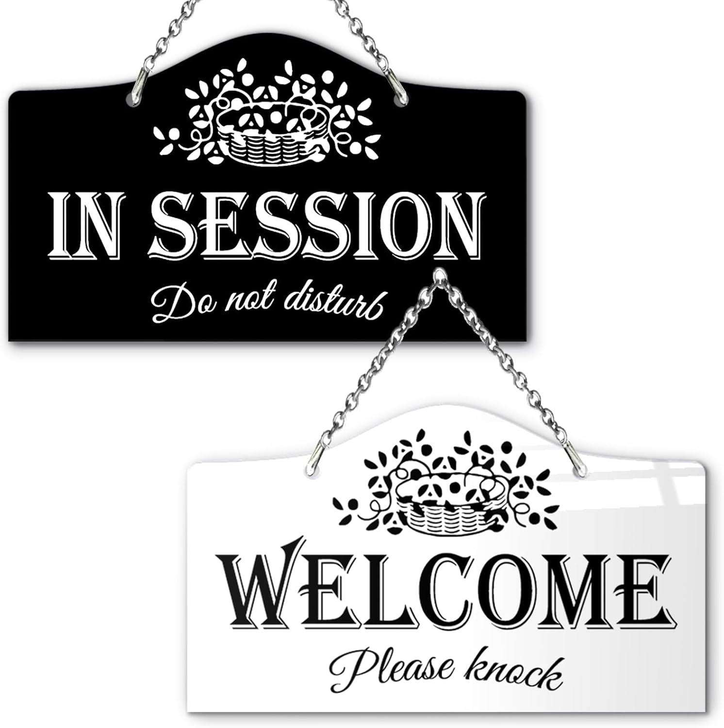 9x5.35 Inch In Session Do Not Disturb Sign for Massage Door, Welcome Please Knock Sign for Entrance, Therapy Clinic Office Meeting Accessory Gift
