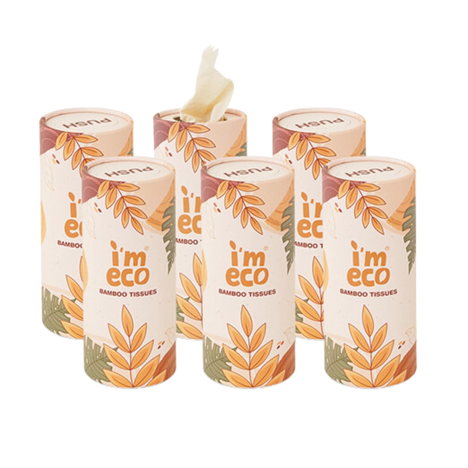 IMECO Bamboo Car Tissues (50 Pulls 2 ply) | Unbleached & Chemical-free | 100% Natural & Eco-friendly | Fits in all types of Car Cup Holder | Soft & Skin-friendly | Boho Print Packaging | Pack of 6 (B0D9QQ8ZG4) Amazon Price History, Amazon Price Tracker