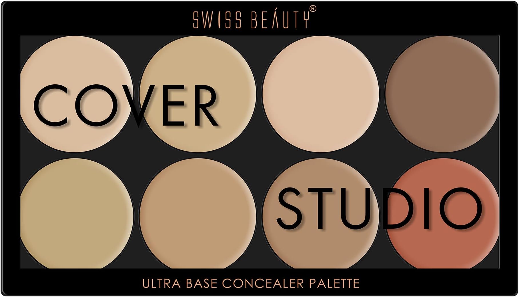 Ultra Base Radiant Concealer Cream Palette | Light Weight Multi-Purpose Concealer Cream Color Corrector Palette | Shade-02,19g