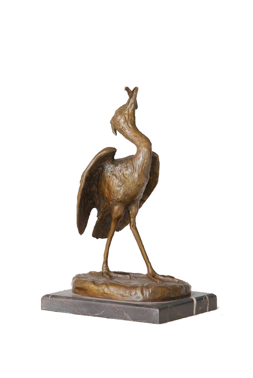 トリ 鳥 銅製 ブロンズ像 彫像 置物 インテリア 工芸品 美術品 A2838