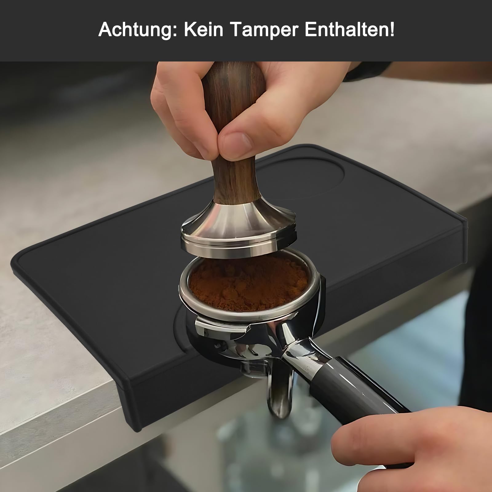 Tampermat, siliconen espresso-tamper, 2 stuks, voor Tampermat, siliconen espresso-tamper, 2 stuks, voor