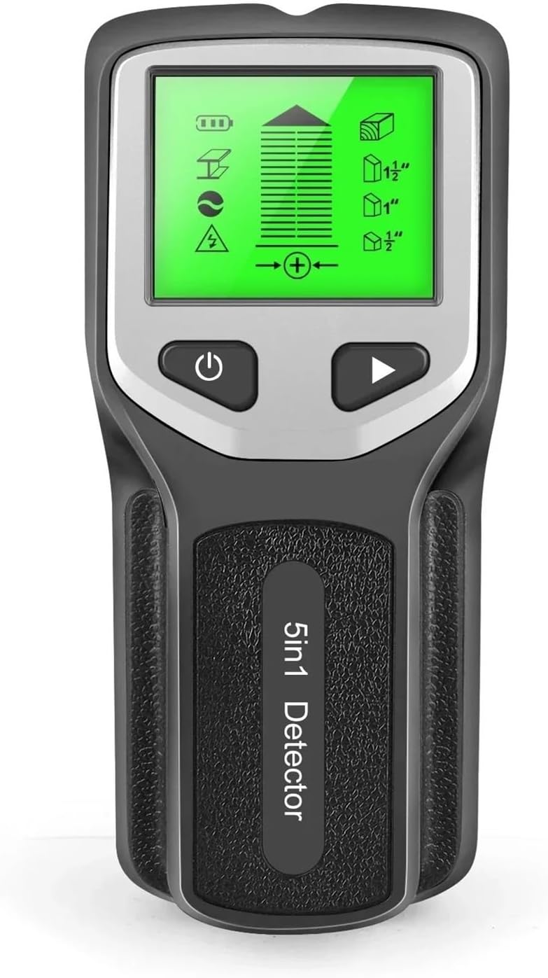 Stud Detector Detector Digital Wall PVC Scanner Stud Live Water Scanner Wires Handheld Pipe in Detector Cable Wall Metal Finder(Silver)