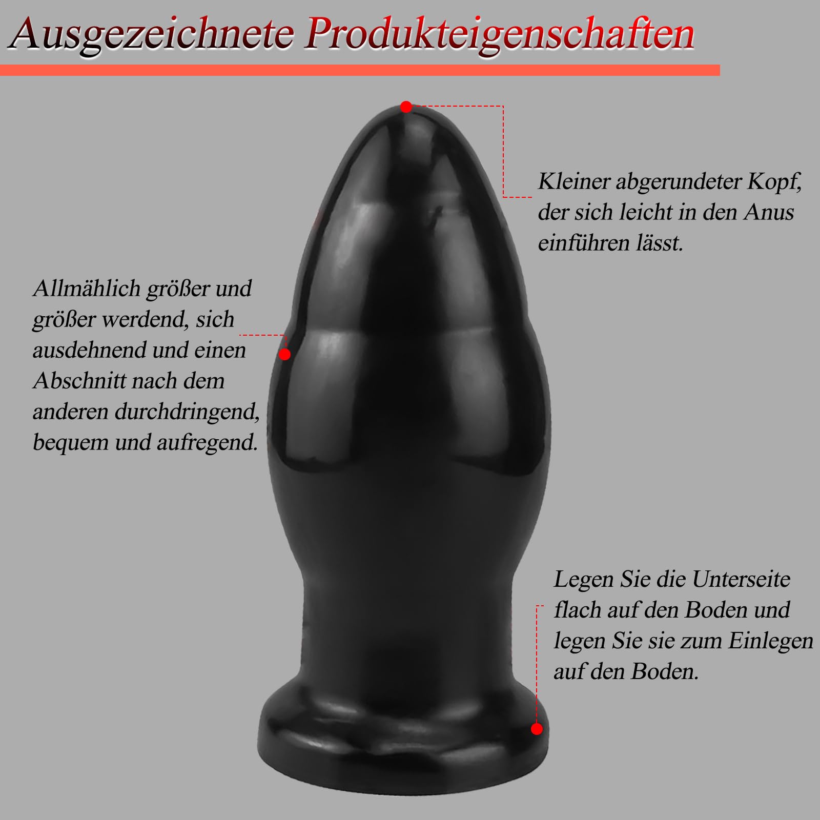 Plug Anal Hardtoys OB08 - Noir, 32 X 7,5 Cm - Sextoy Neuf