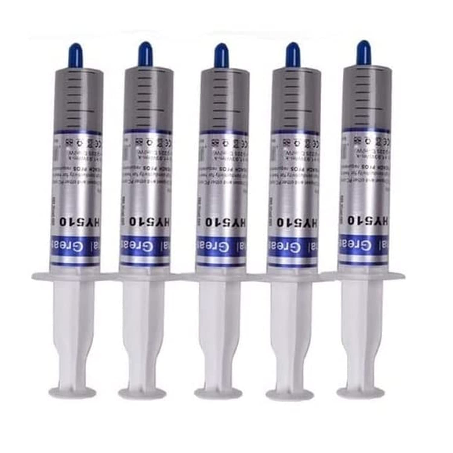 NTECH (5-Pack) Reusable Thermal Paste (30g), Large Syringe Thermal Grease Cool Compound Heat-Sink Apply to PC/CPU/GPU/LED/VGA - Grey
