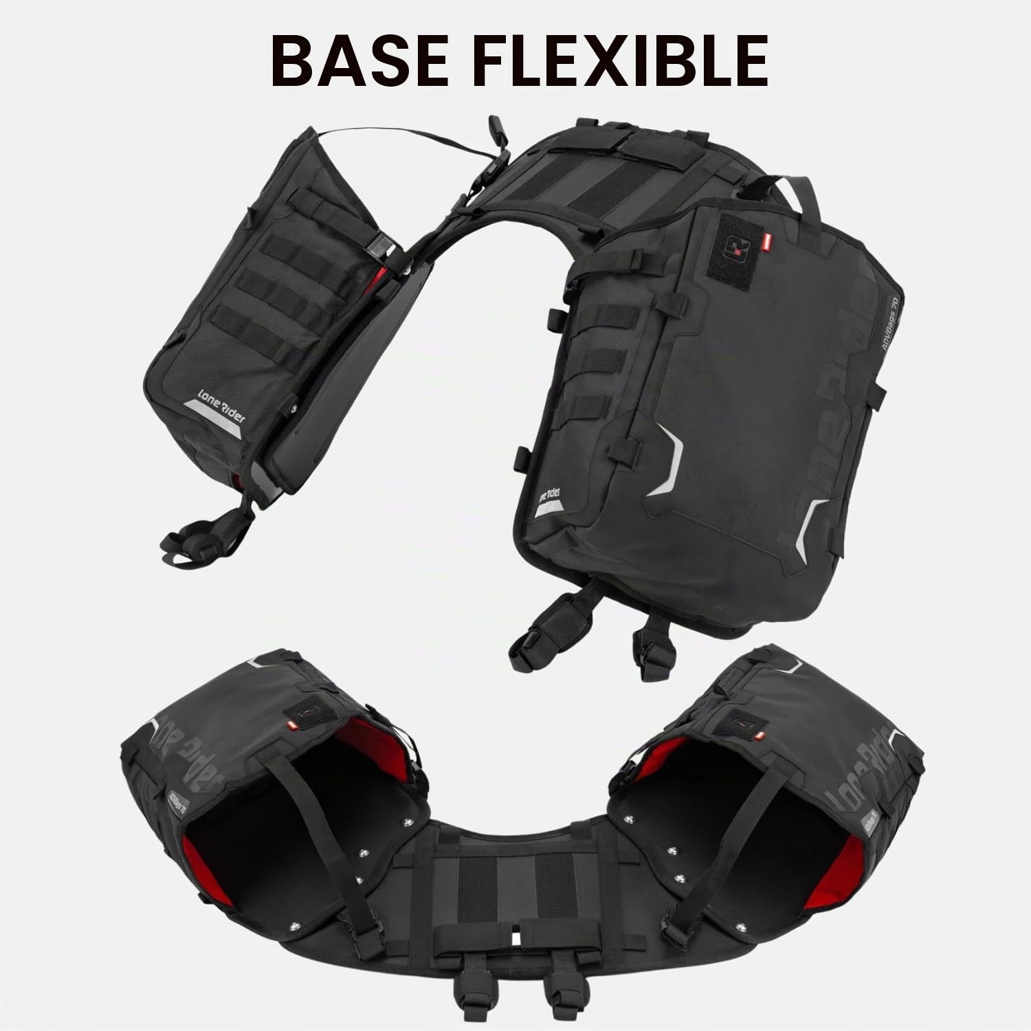 Lone Rider Sacoches Moto sans Support 70L - Étanches, pour BMW