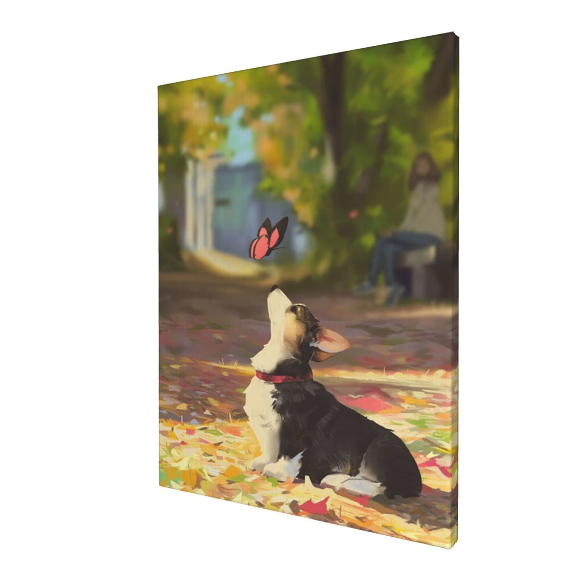 Amazon.co.jp: アートパネル かわいい コーギー 犬 アート