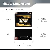 Vista 3 de Baterías de 12 voltios para motocicletas, marca ExpertPower