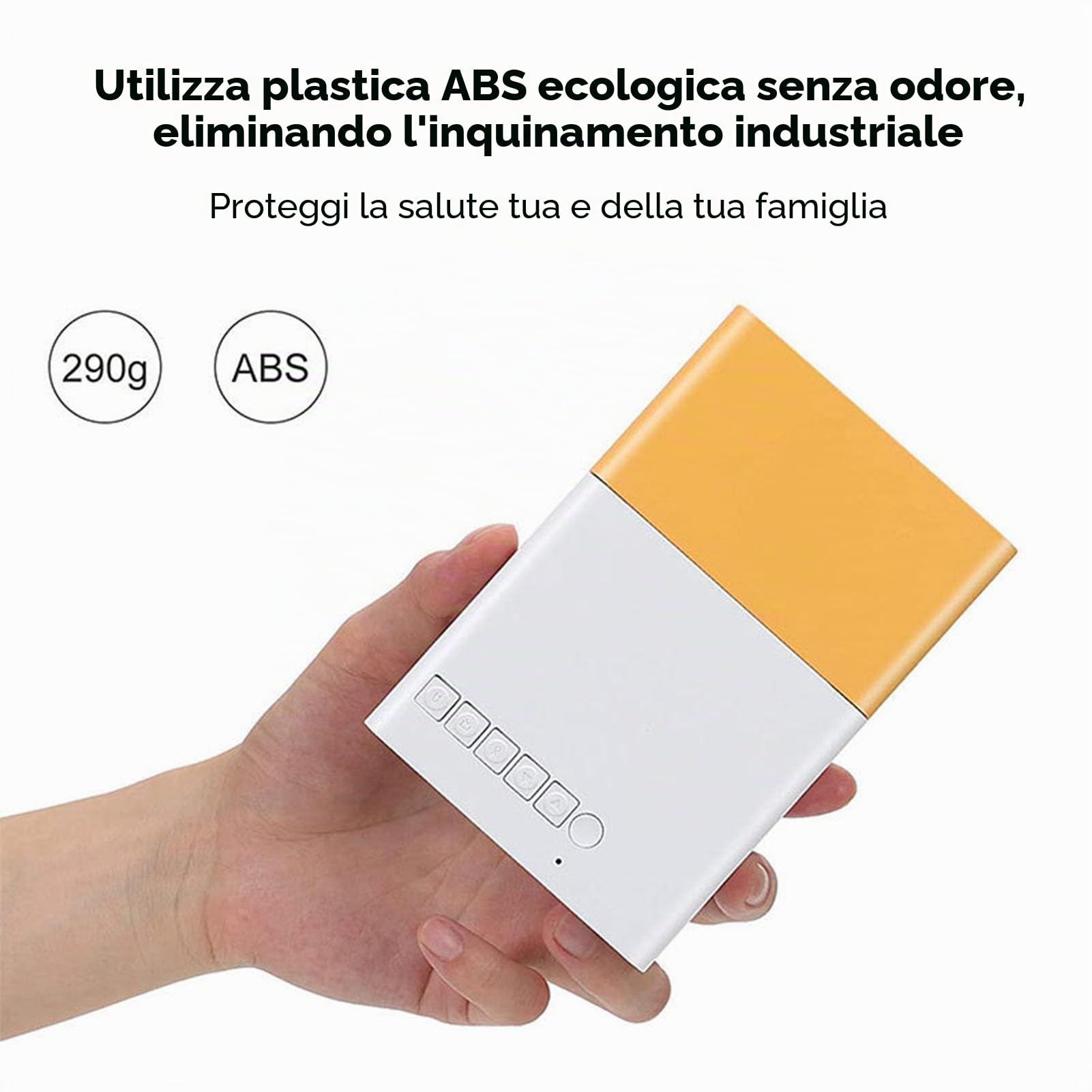 Mini Proiettore, Videoproiettore FHD 1080P, Proiettore Cinematografico Portatile per IOS, Android, Windows, Proiettore Intelligente Compatibile con HDMI,USB,AV e (Spina