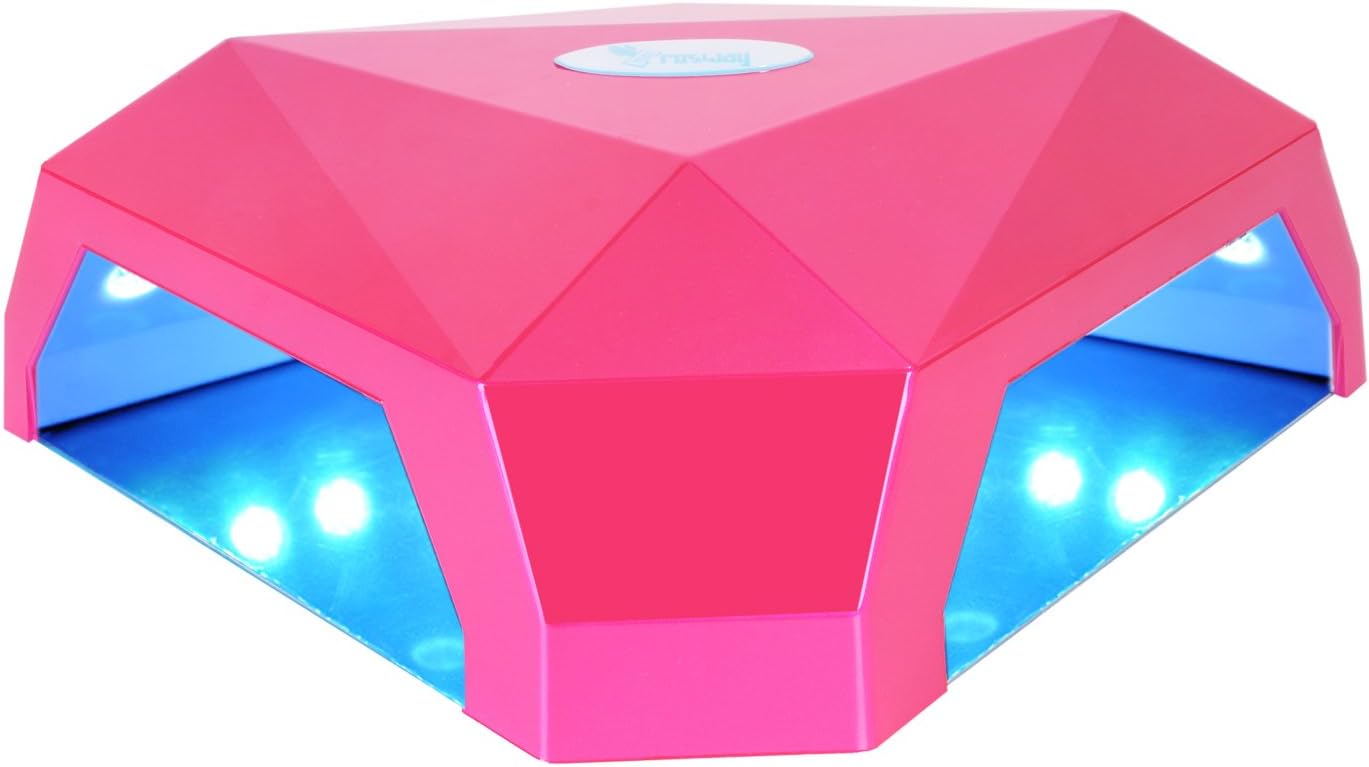 LED Nail Lamp, Erosway Nail Lamp 60w Two Hands Gel Nail Polish Dryer with 5-120s Automatic LCD Timer Display and Infrared Sensor or Without Sensor. Treats LED and UV Nail Gels. (Rose)