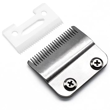 Professional 2-Hole Stagger Tooth Replacement Blades Set #2161, Compatible with Wahl 5 Star Series Cordless Magic Clip Hair Clipper Silver