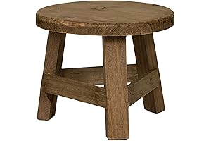 7-Inch Decorative Wood Stool: Display Your Treasures with Style