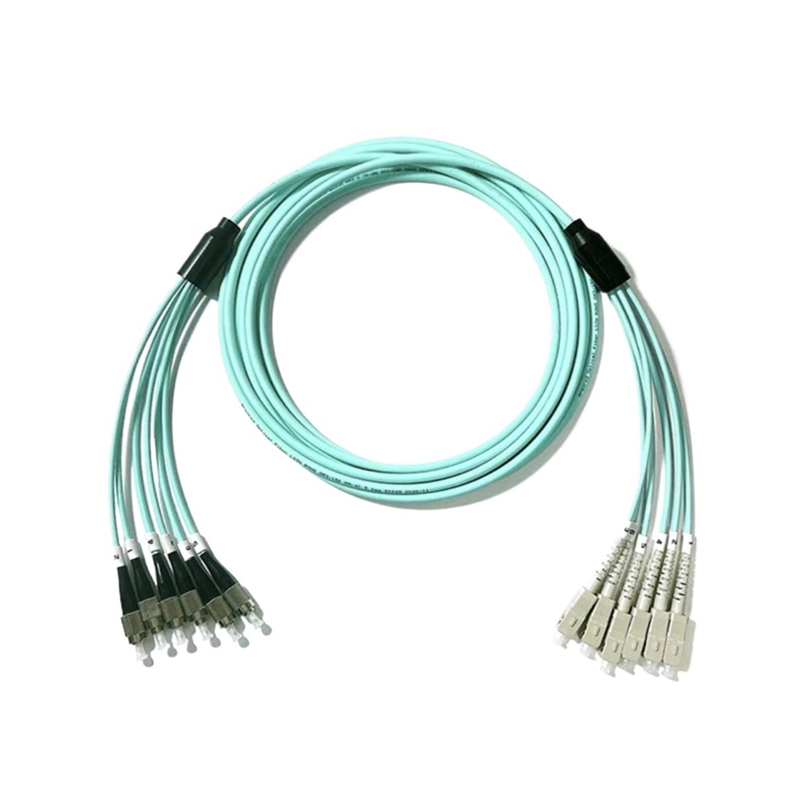 Cordon de raccordement à Fibre Optique blindé 6 cœurs 150-300 m OM3 MM 6C SC LC FC STA multimode(Ask us-Customized)
