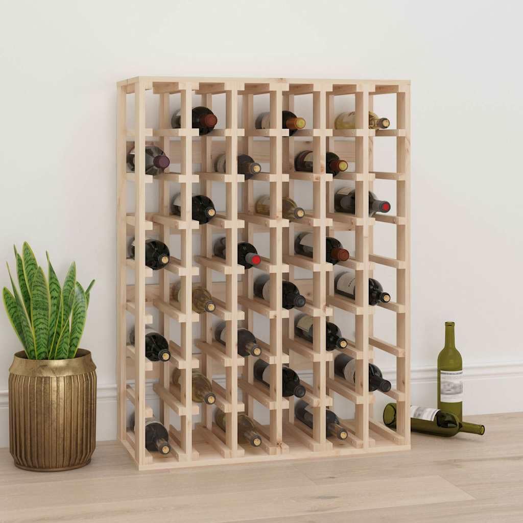 Scaffale per vino in legno di pino massiccio, 70 x 33 x 94 cm, per bottiglie di vino, da parete e da pavimento, struttura rustica