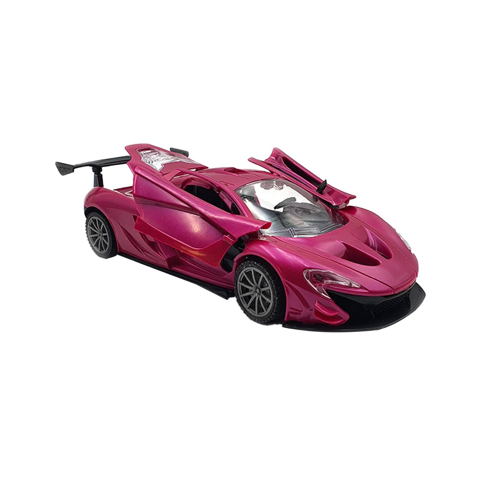 PNJBHigh-Speed Sports Racing Car - Swing-Up Doors, Lights & Sound, Multi-Directional Movement, 1:18 Scale, Pink, Remote Control, Boys, Kids, 8+